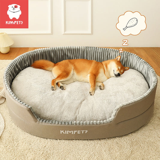 Kimpets Pet Dog Bed Removable Cat Mat Square Plush Kennel Washable